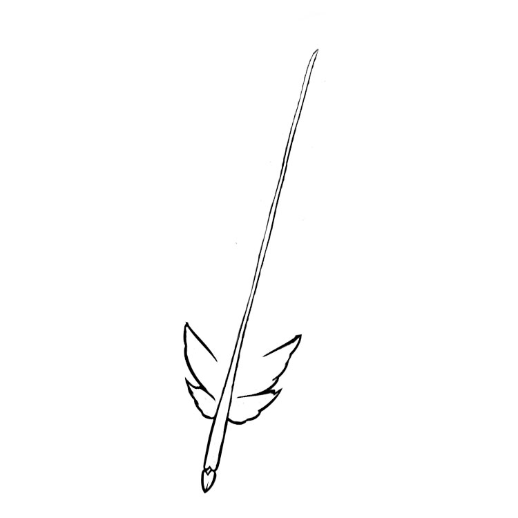 How to draw a feather