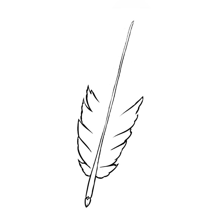 How to draw a feather