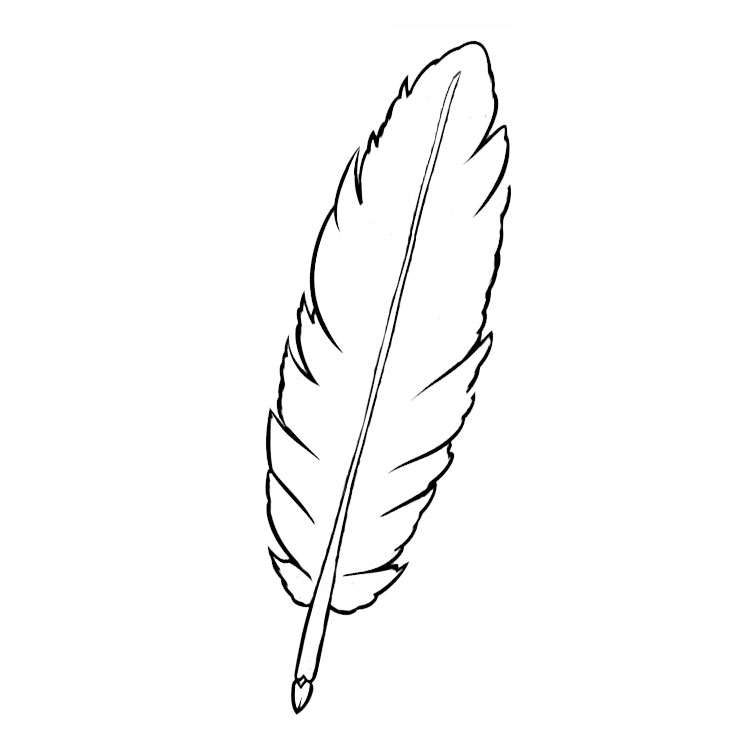 How to draw a feather