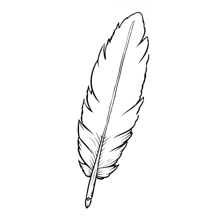 How to draw a feather