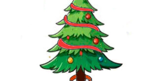 How to draw a Christmas tree