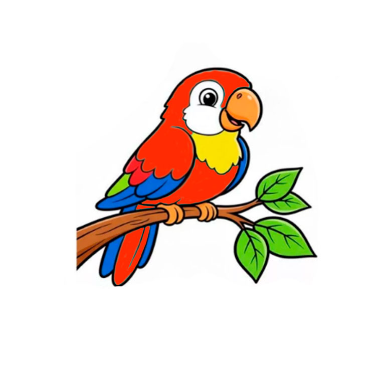 How to draw a parrot