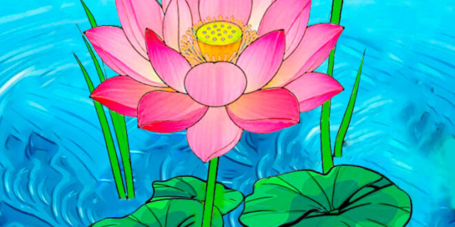 How to draw a lotus